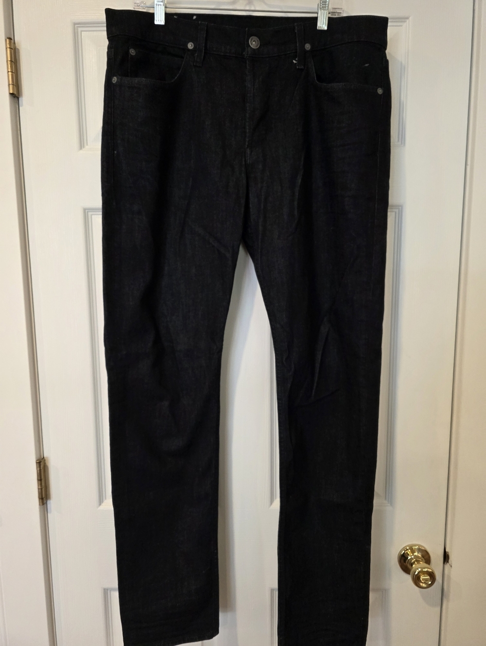 Hudson Jeans Men's AXL Skinny Dark Blue Denim Button Fly Size 36 Cotton Elastane